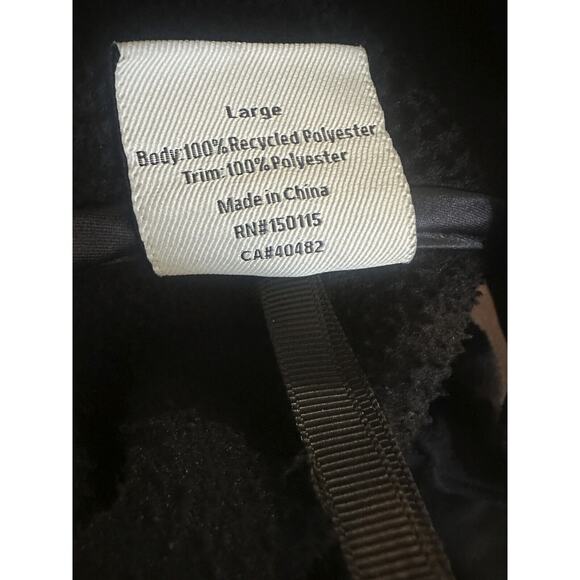 Varley Donley Fleece Jacket Black Oversized Full Zip High Neck Womens Size Large - Picture 14 of 16